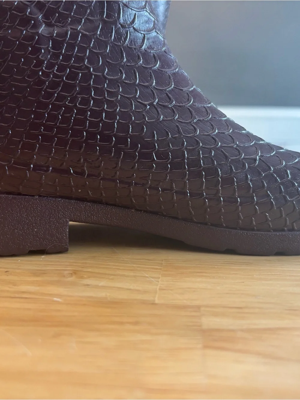 NWOT Hunter limited edition Carnaby “snakeskin” embossed Tall Rain boot sz 6 - Picture 5 of 10